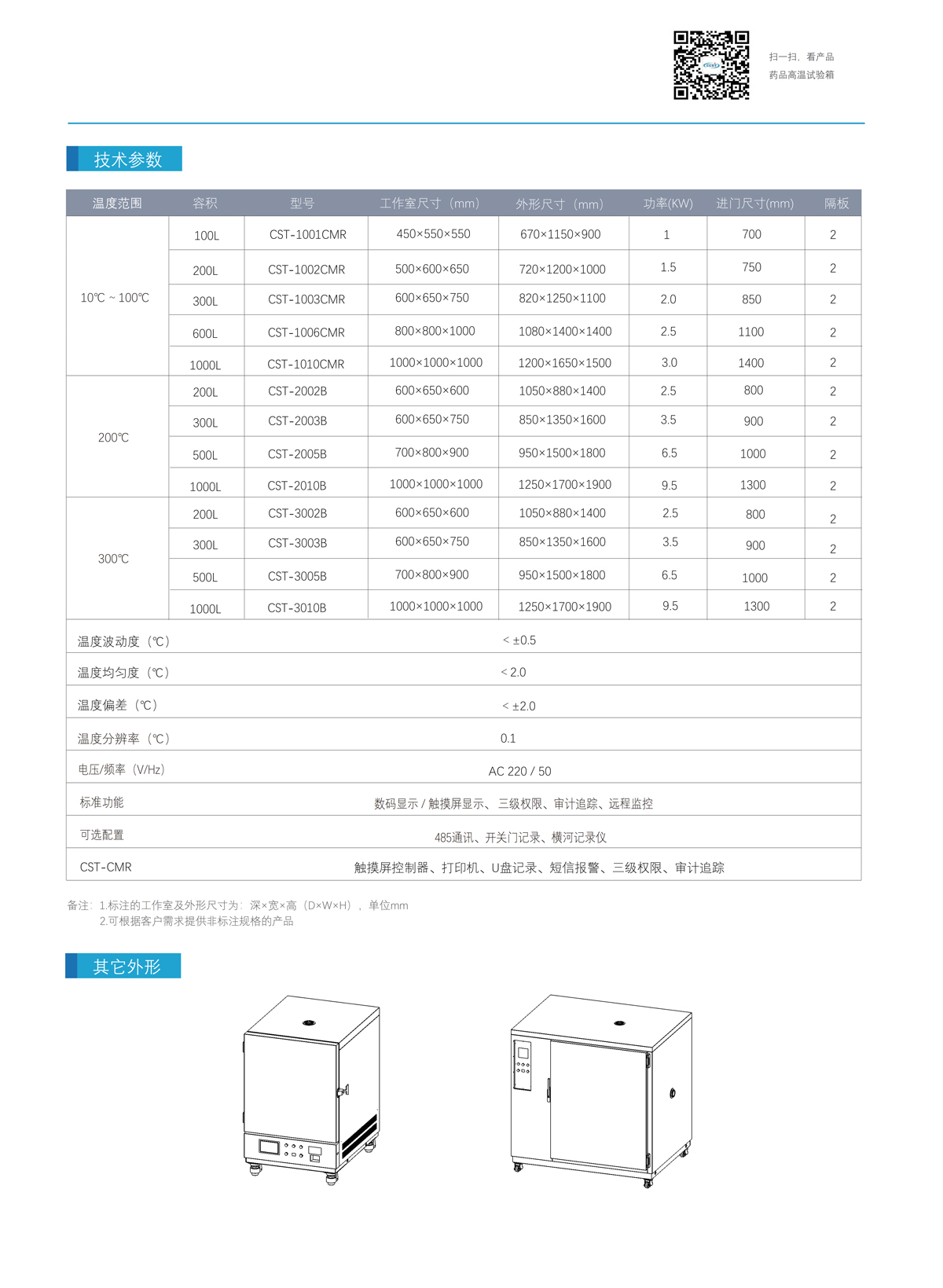 药品高温试验箱技术参数